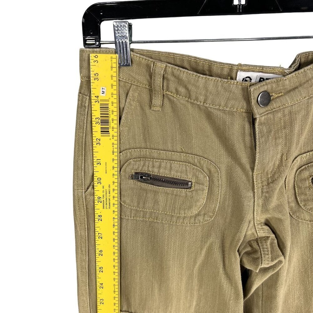 PTCL Women 26 US 4 Ethical Cargo Pants Zip Pockets Adj Cord Wide Leg Grunge Edgy - Picture 11 of 16